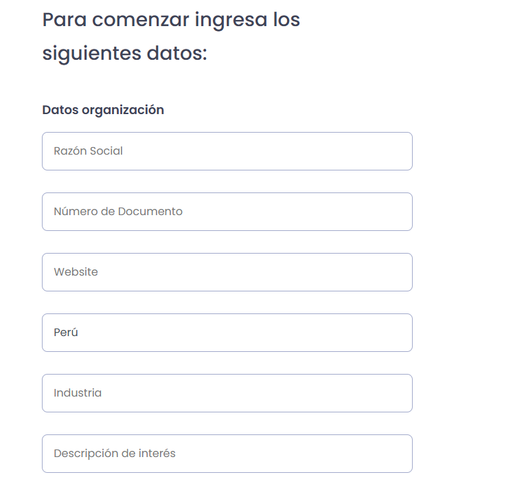 Registro de Organización